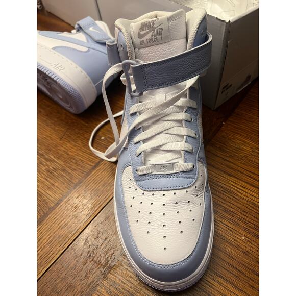 Nike Air Force 1 Mid Custom Nike By Beth Blue White Men’s 12